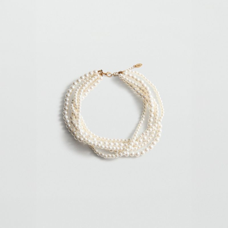 MANGO - Collar Perlas Múltiples Cadenas Mujer Mango