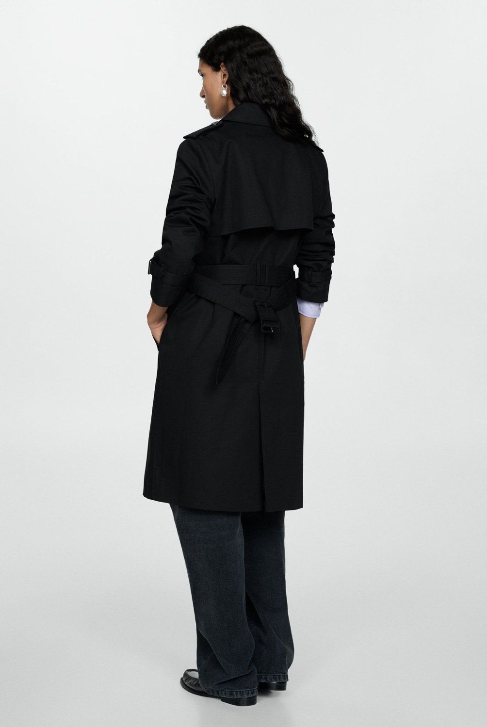 MANGO - Trench Clásico Cinturón Mujer Mango
