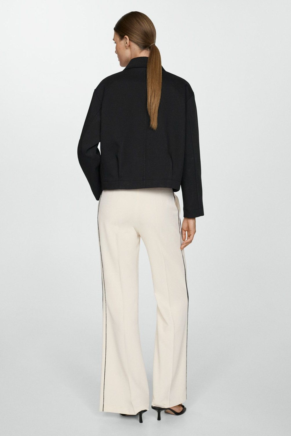 MANGO - Pantalón Raya Wideleg Mujer Mango