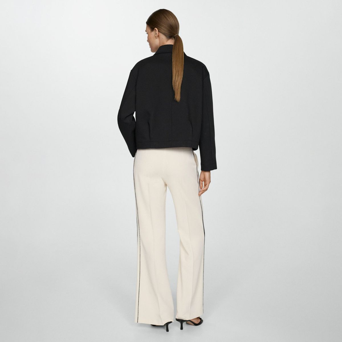 MANGO - Pantalón Raya Wideleg Mujer Mango