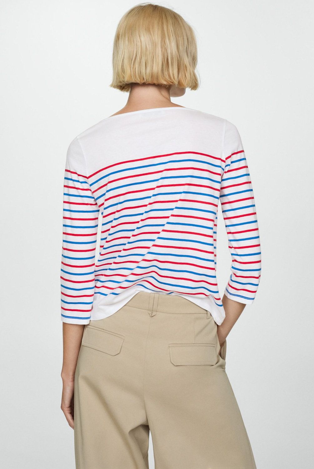 MANGO - Polera Rayas Cuello Barco Mujer Mango