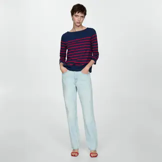 MANGO - Polera Rayas Cuello Barco Mujer