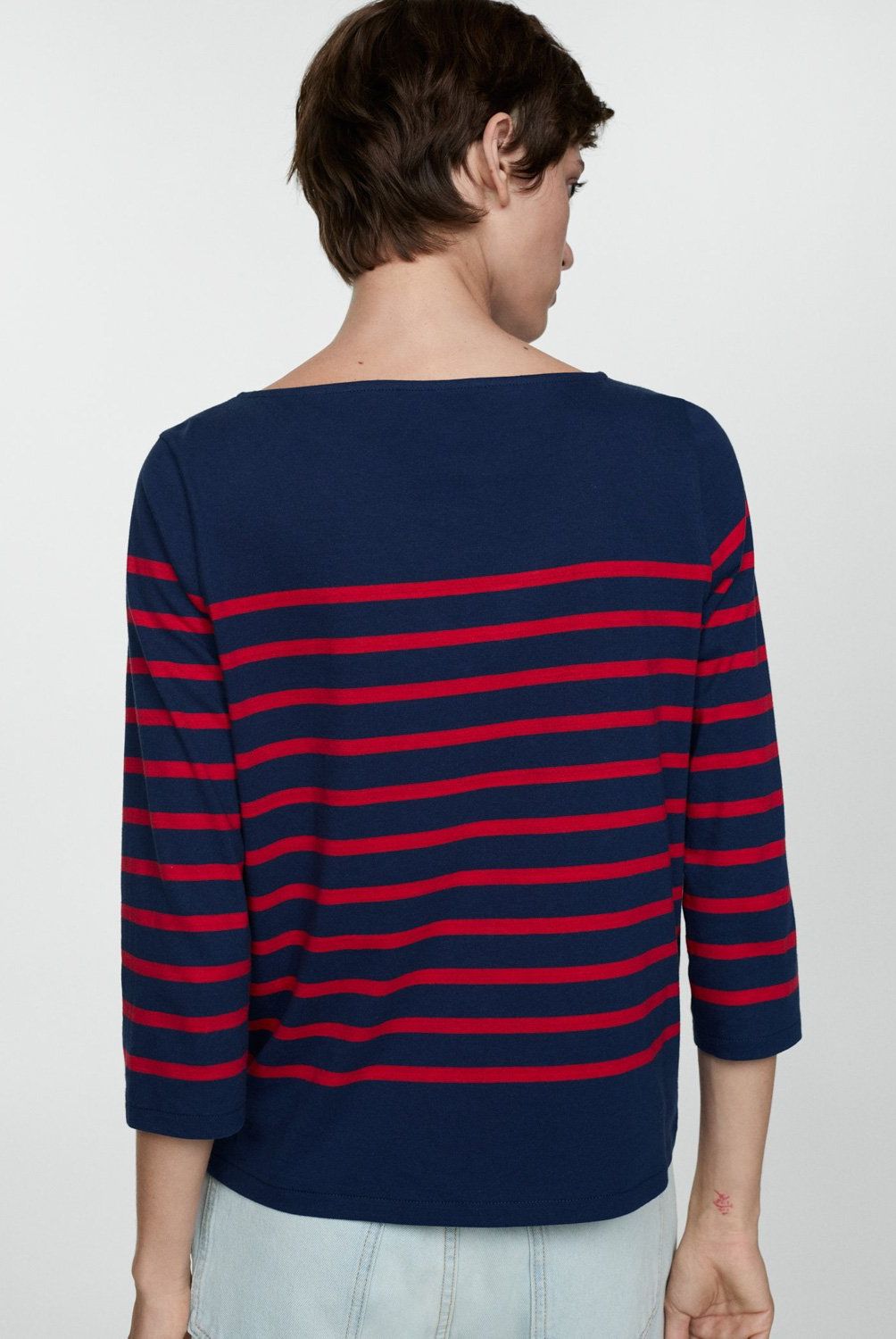MANGO - Polera Rayas Cuello Barco Mujer Mango