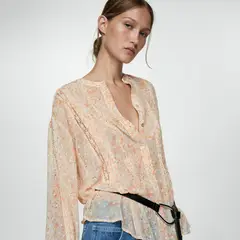 MANGO - Camisa Estampado Floral Mujer