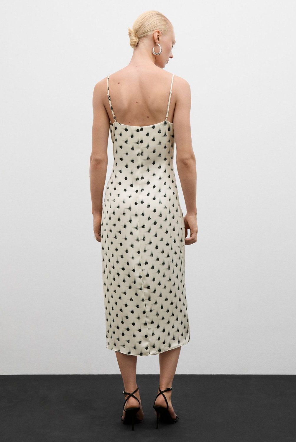MANGO - Vestido Estampado Abertura Mujer Mango