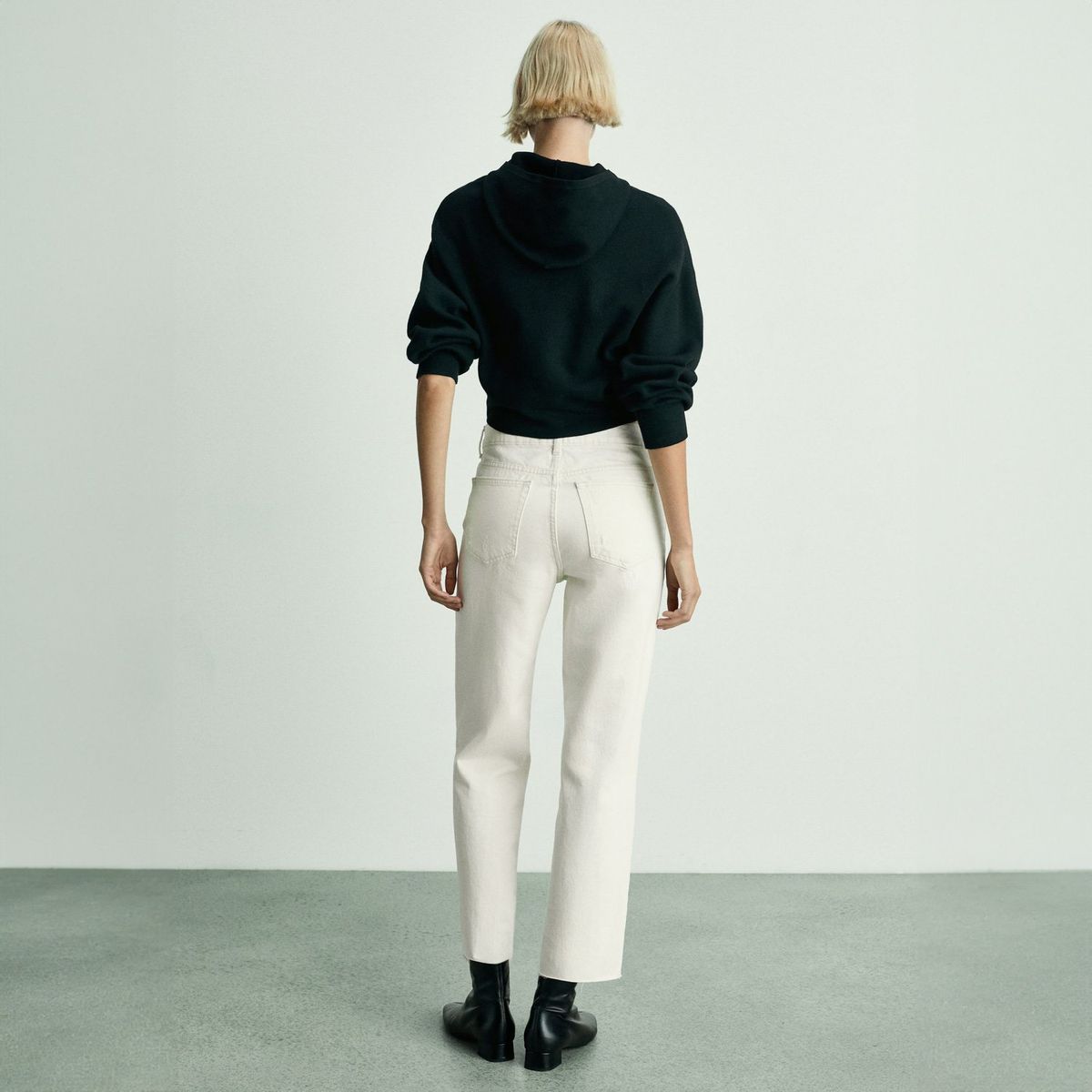 MANGO - Jeans Straight Tiro Medio Mujer Mango