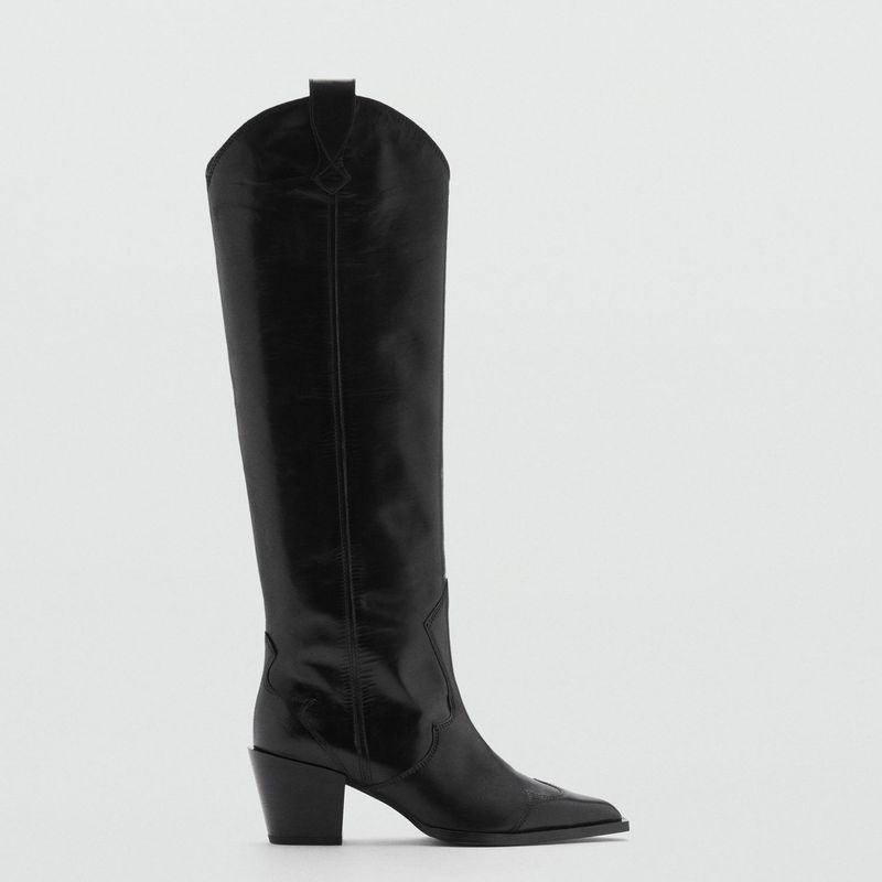MANGO - Bota Vaquera Mujer Mango