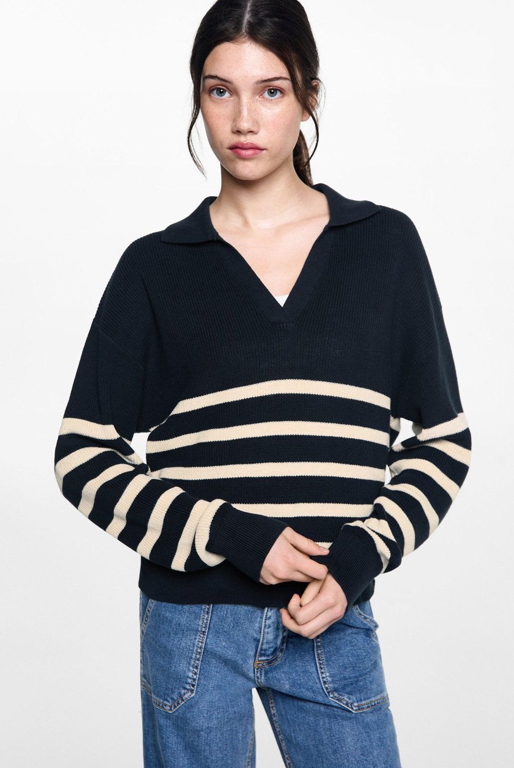 MANGO TEEN - Sweater Punto Rayas Mujer Mango Teen