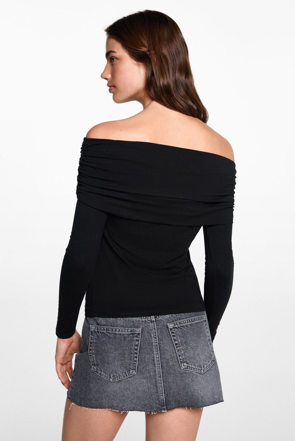 MANGO TEEN - Blusa Off-Shoulder Mujer Mango Teen