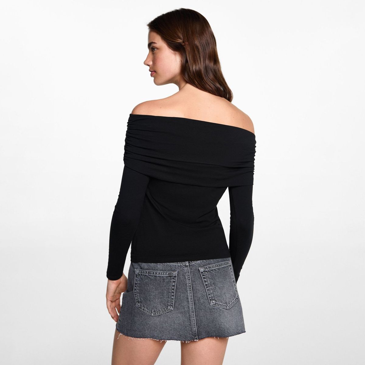MANGO TEEN - Blusa Off-Shoulder Mujer Mango Teen