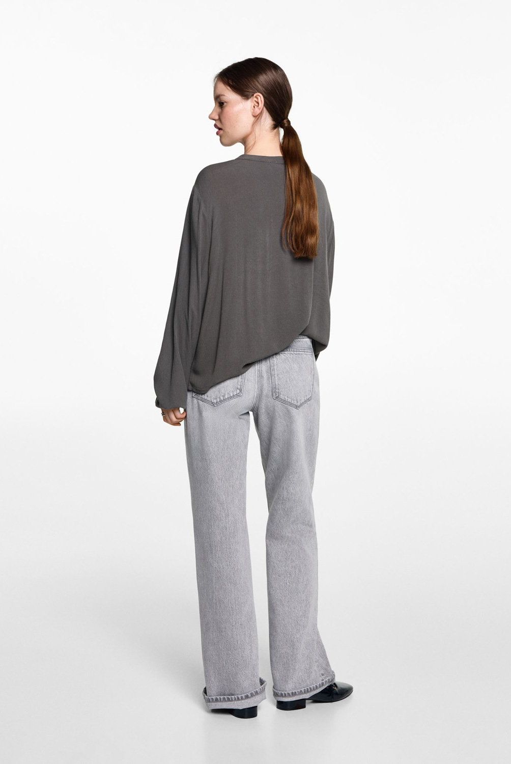 MANGO TEEN - Blusa Fluida Lazo Cuello Mujer Mango Teen