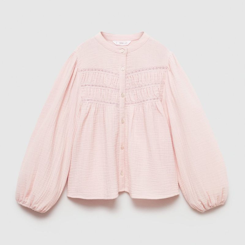 MANGO KIDS - Blusa Algodón Bámbula Niña Mango Kids