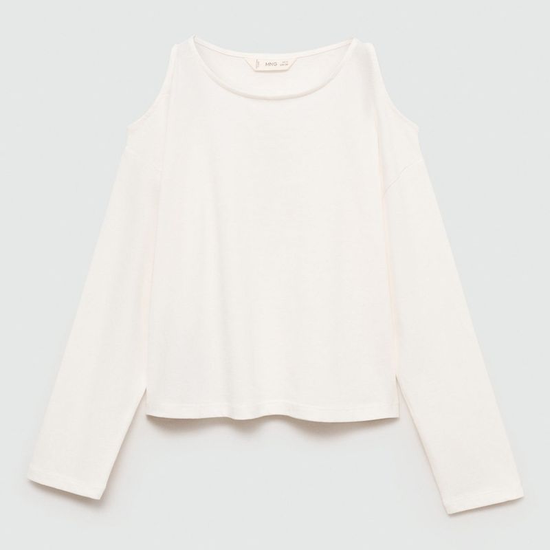 MANGO KIDS - Polera Manga Larga Aberturas Niña Mango Kids