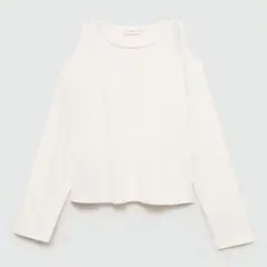MANGO KIDS - Polera Manga Larga Aberturas Niña