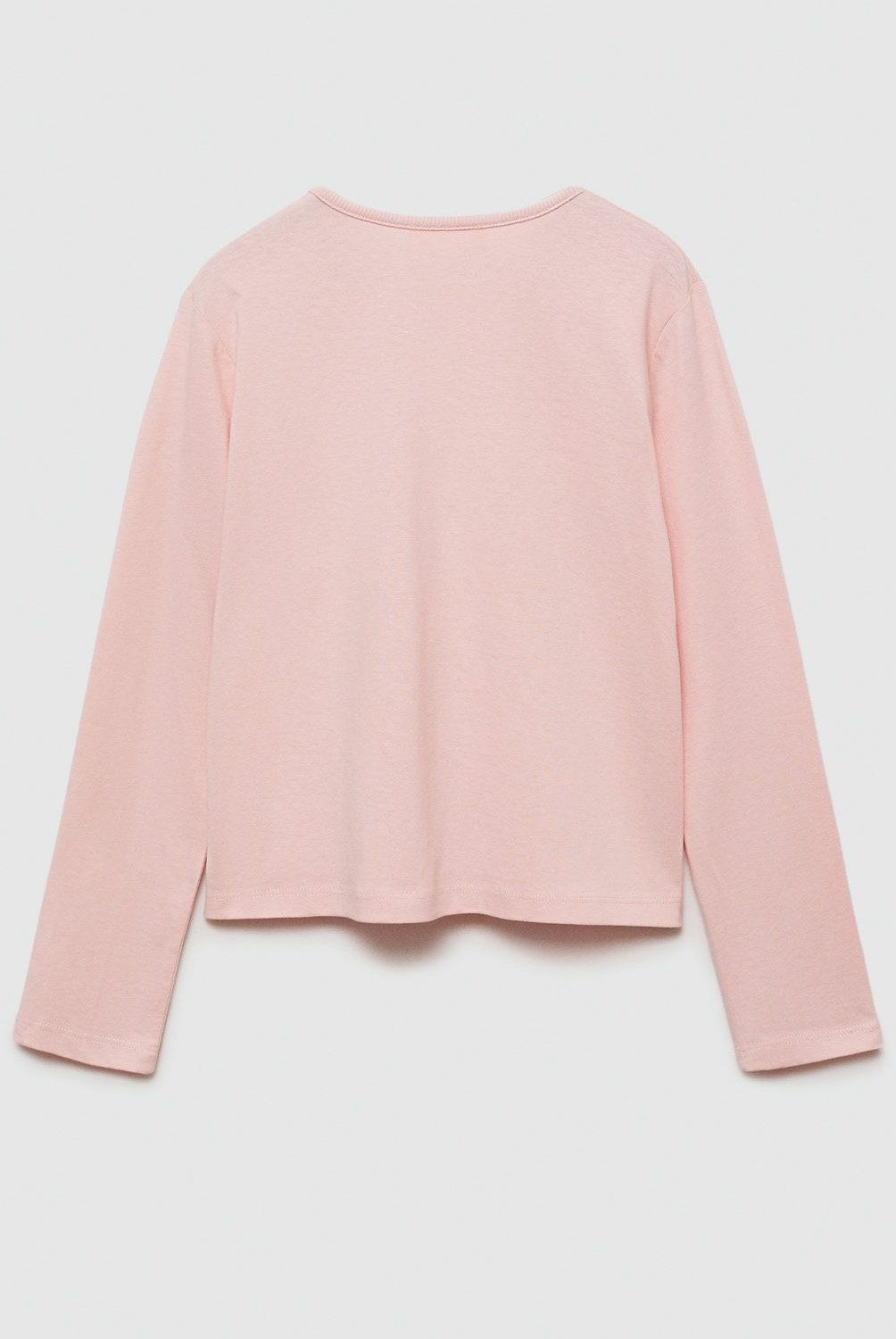 MANGO KIDS - Polera Algodón Manga Larga Niña Mango Kids