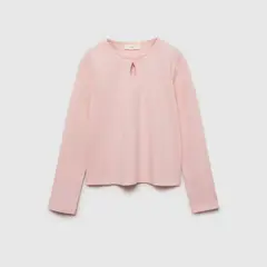 MANGO KIDS - Polera Algodón Manga Larga Niña