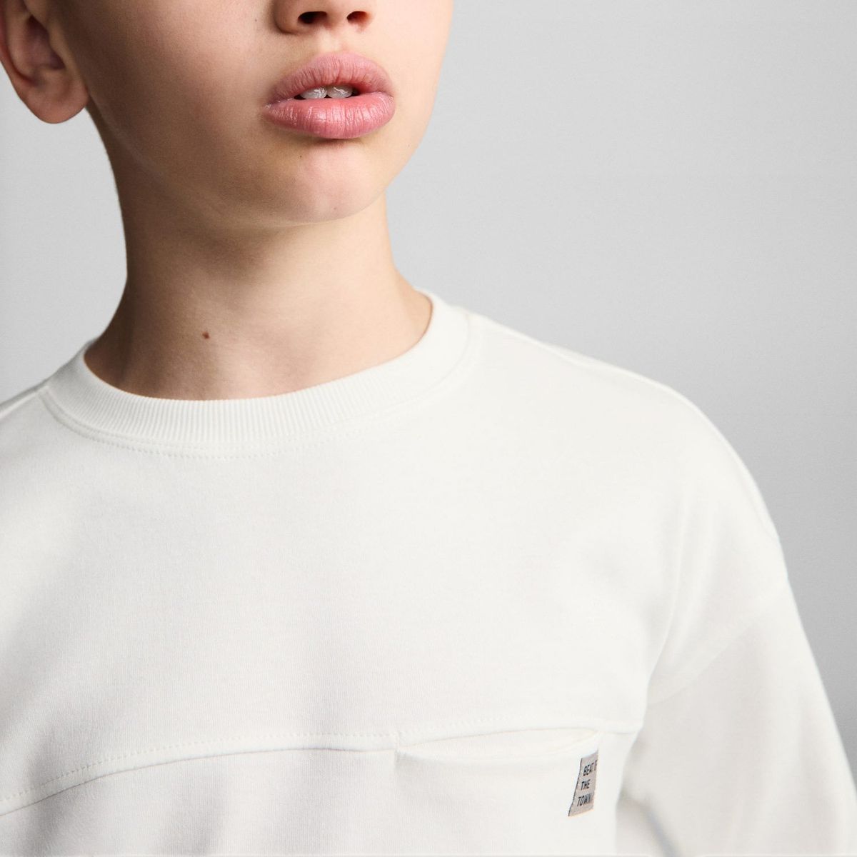 MANGO KIDS - Polera Algodón Manga Larga Niño Mango Kids