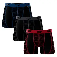 TOP - Pack De 3 Boxers Medio Microfibra Hombre