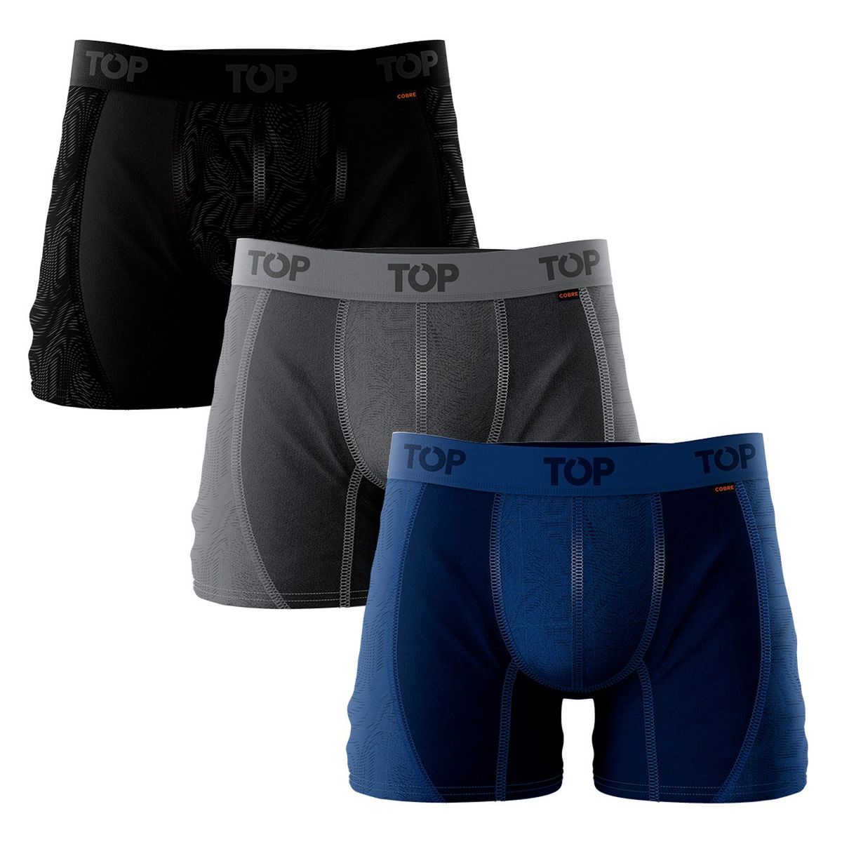 TOP - Pack De 3 Boxers Medio Microfibra Hombre Top