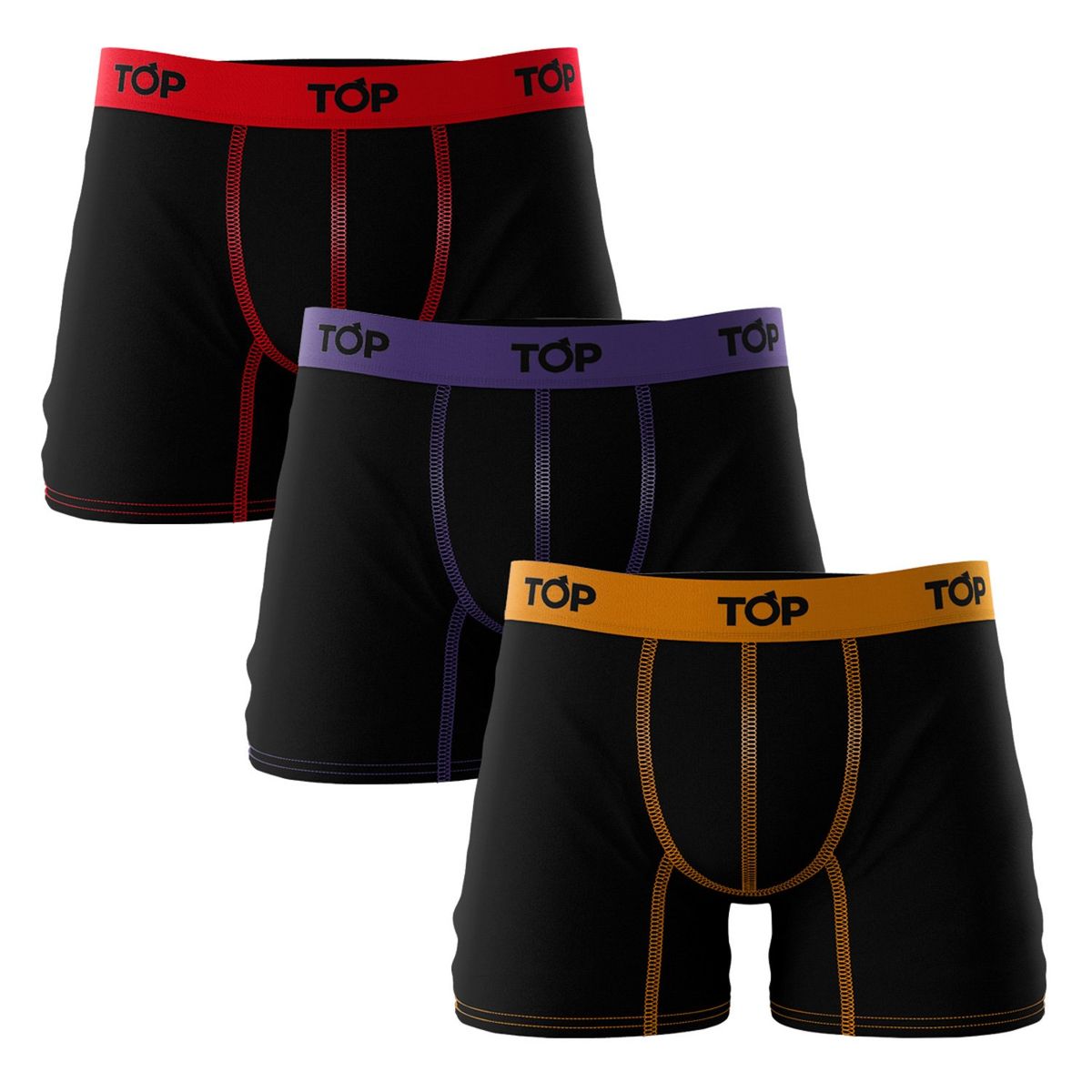 TOP - Pack De 3 Boxers Medio Microfibra Hombre Top