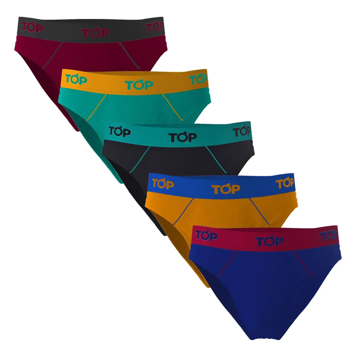 TOP - Pack De 5 Slips Algodón Hombre Top