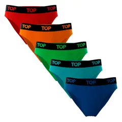TOP - Pack De 5 Slips Algodón Hombre