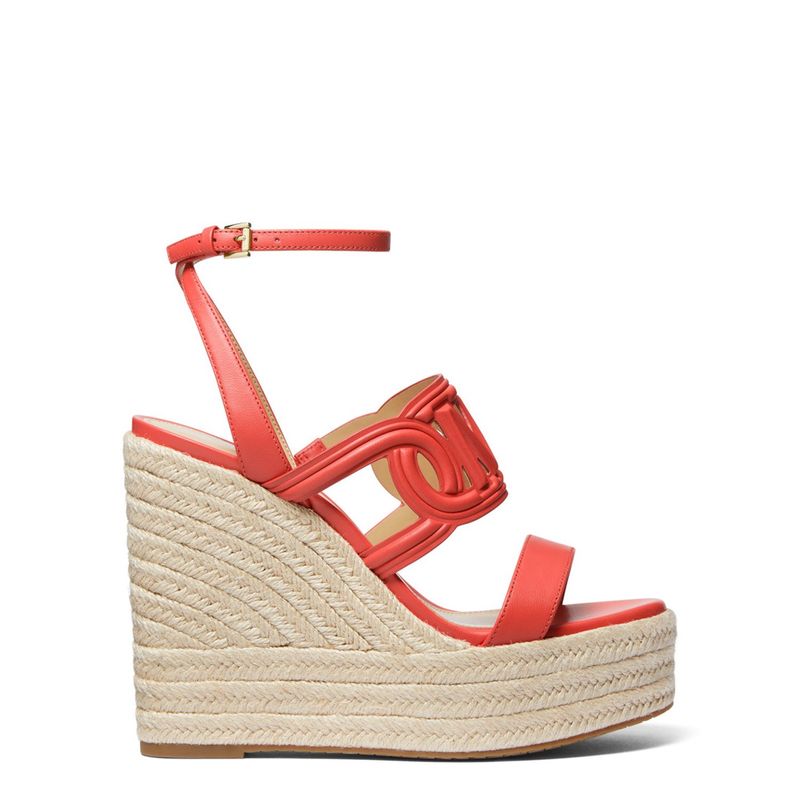 MICHAEL KORS - Sandalia Mujer Cuero Naranjo Michael Kors