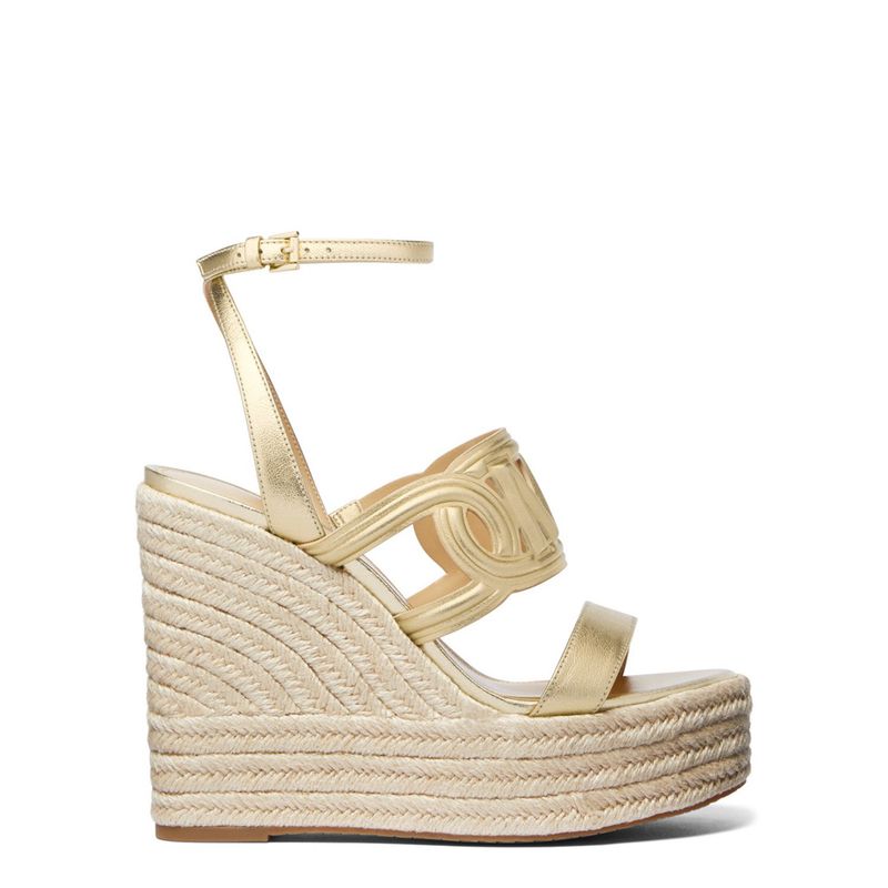 MICHAEL KORS - Sandalia Mujer Cuero Dorado Michael Kors