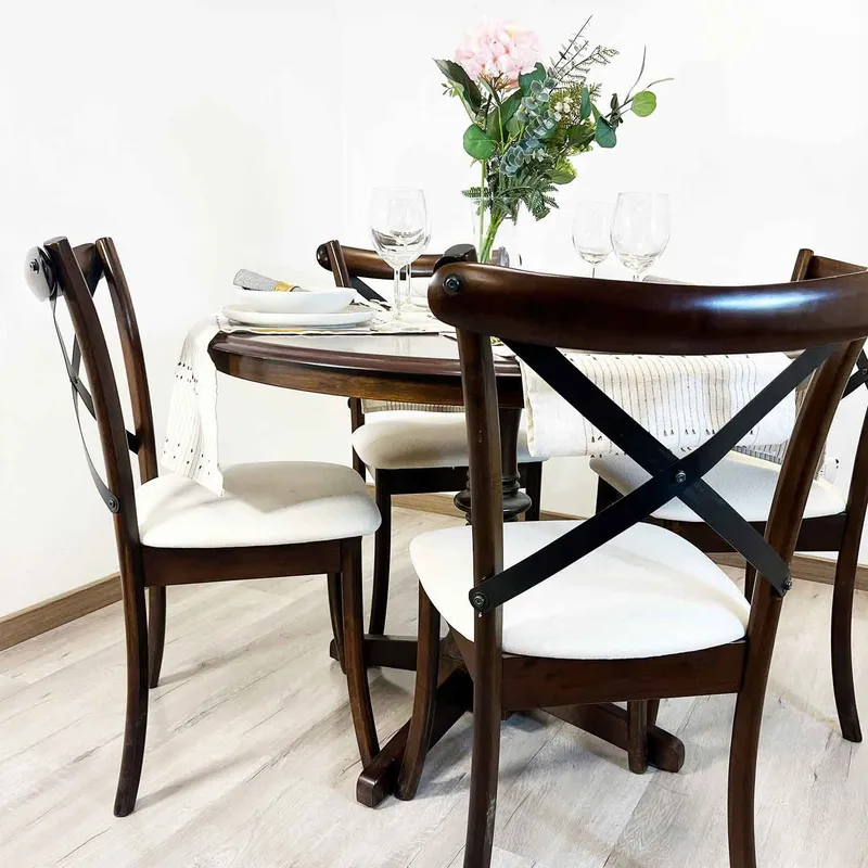 MICA - Juego De Comedoredor Mercedes 4 Sillas Mica