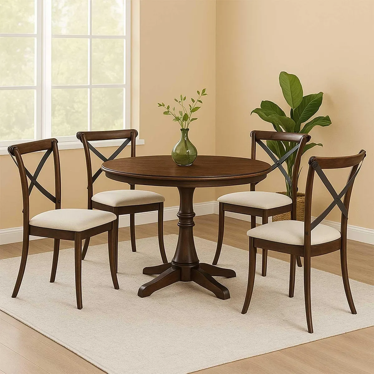 MICA - Juego De Comedoredor Mercedes 4 Sillas Mica