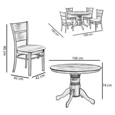 Imagen 2 del producto Juego De Comedor Juliette 4 Sillas