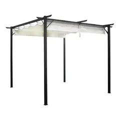 EL BARCO - Pérgola Tela Retráctil 3x3 Mts Marfil