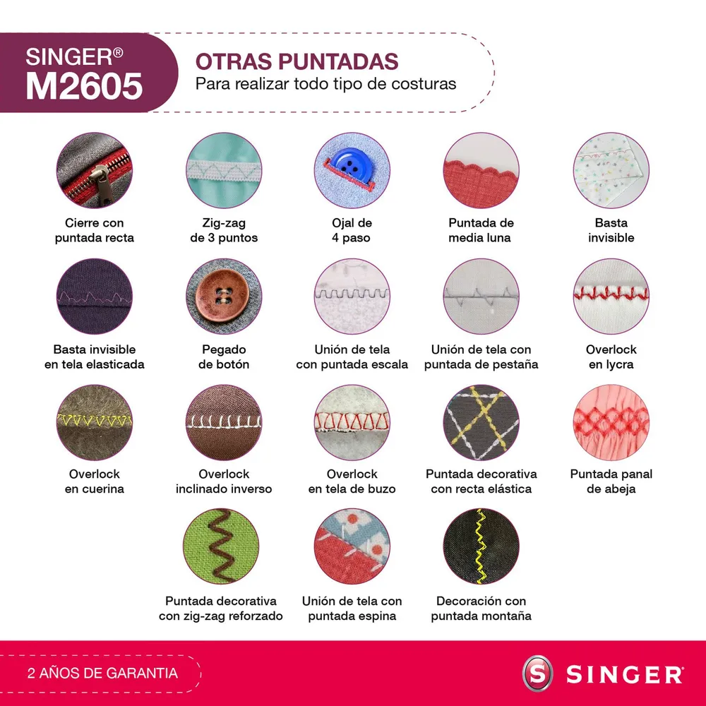 Singer M2605 Blanco, foto 4