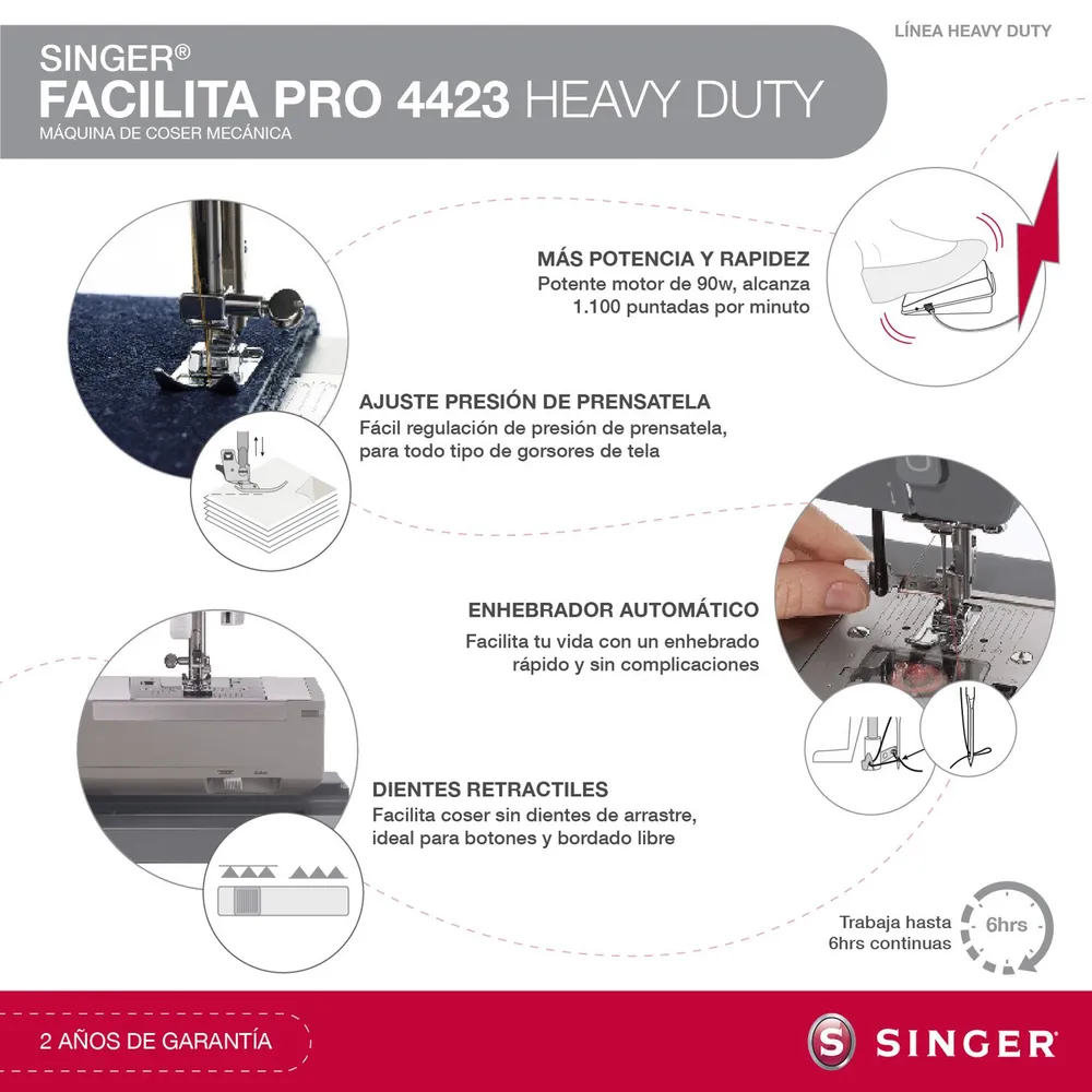 Singer 4423 Facilita Pro Gris, foto 5