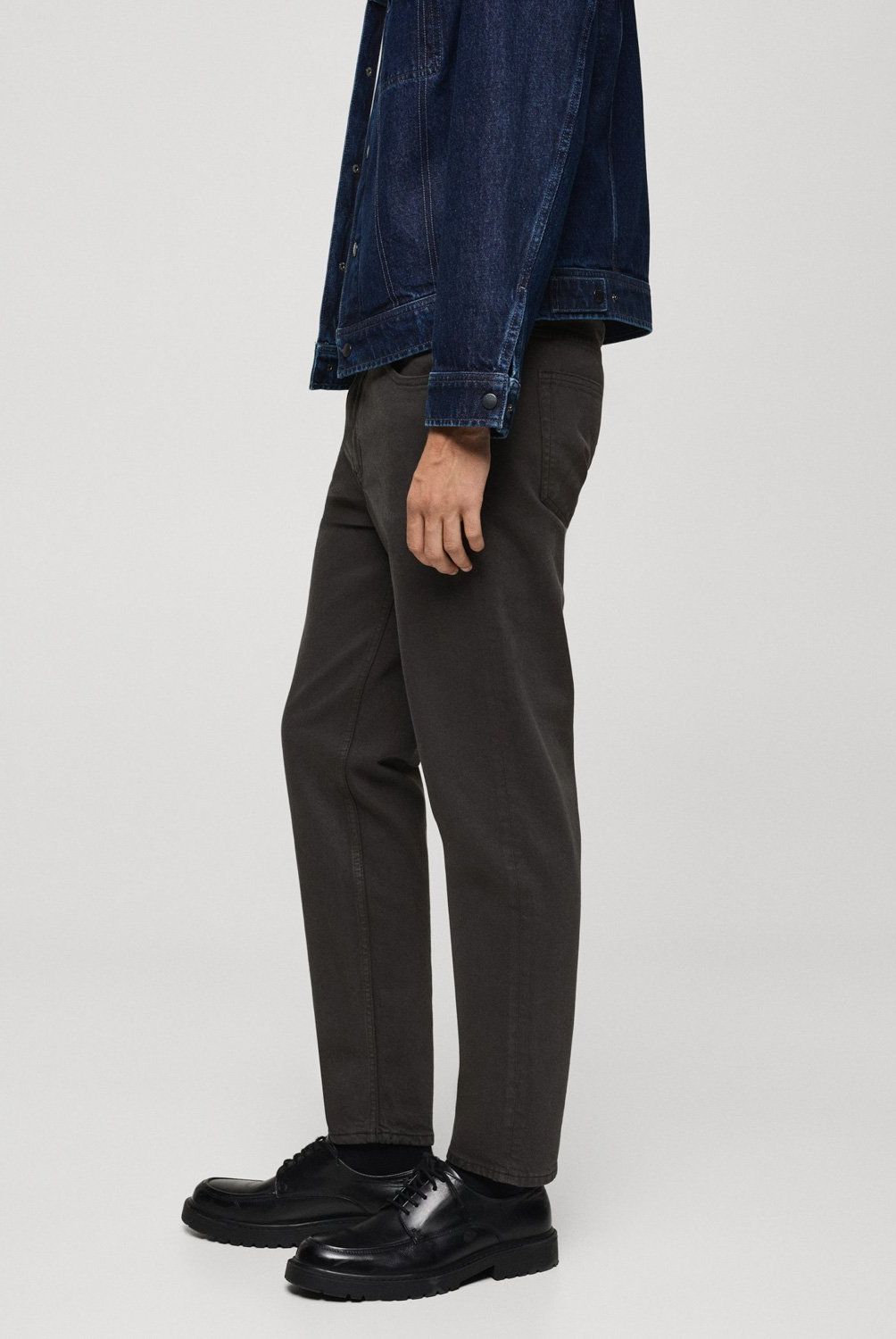 MANGO MAN - Jeans Benc Tapered Cropped Hombre Mango Man