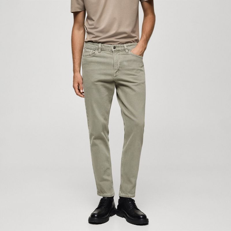 MANGO MAN - Jeans Benc Tapered Cropped Hombre Mango Man