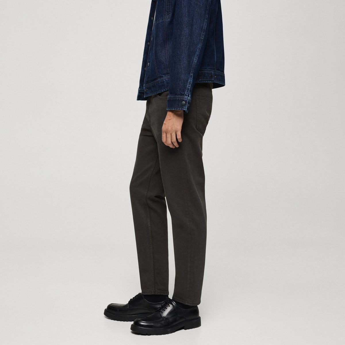 MANGO MAN - Jeans Benc Tapered Cropped Hombre Mango Man