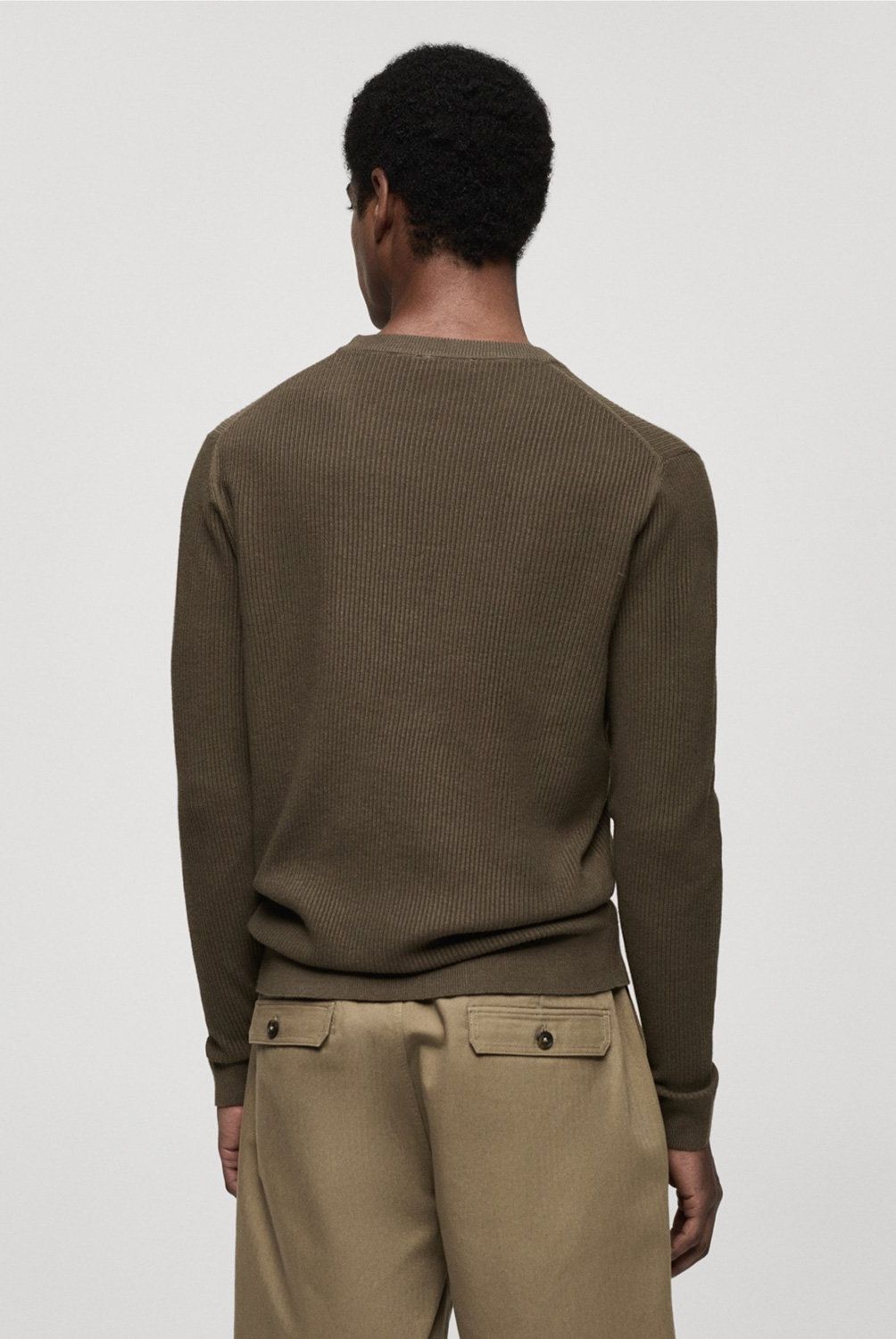 MANGO MAN - Sweater Punto Algodón Canalé Hombre Mango Man