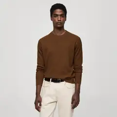 MANGO MAN - Sweater Punto Algodón Canalé Hombre