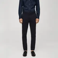 MANGO MAN - Pantalón Chino Slim Fit Sarga Hombre