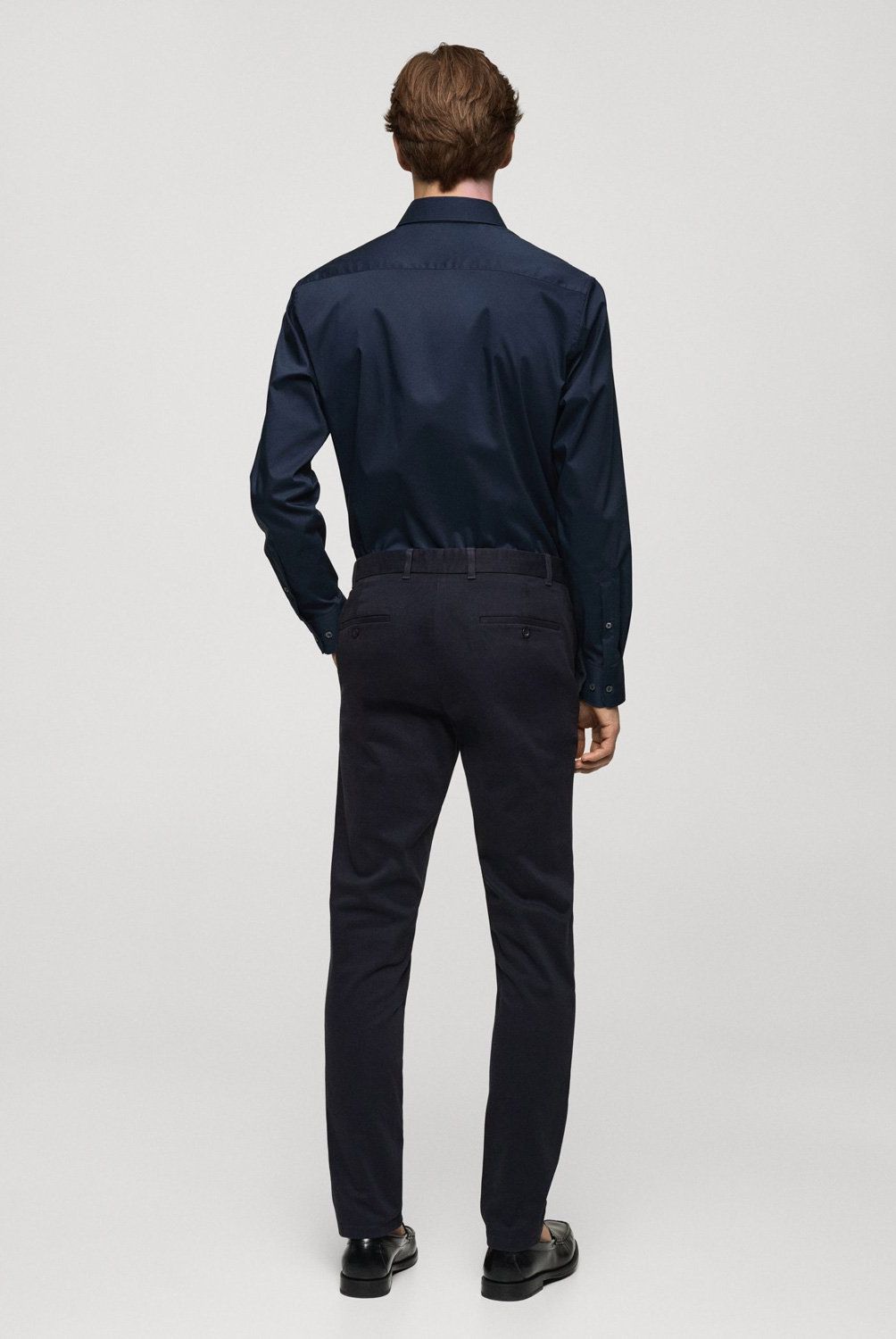MANGO MAN - Pantalón Chino Slim Fit Sarga Hombre Mango Man