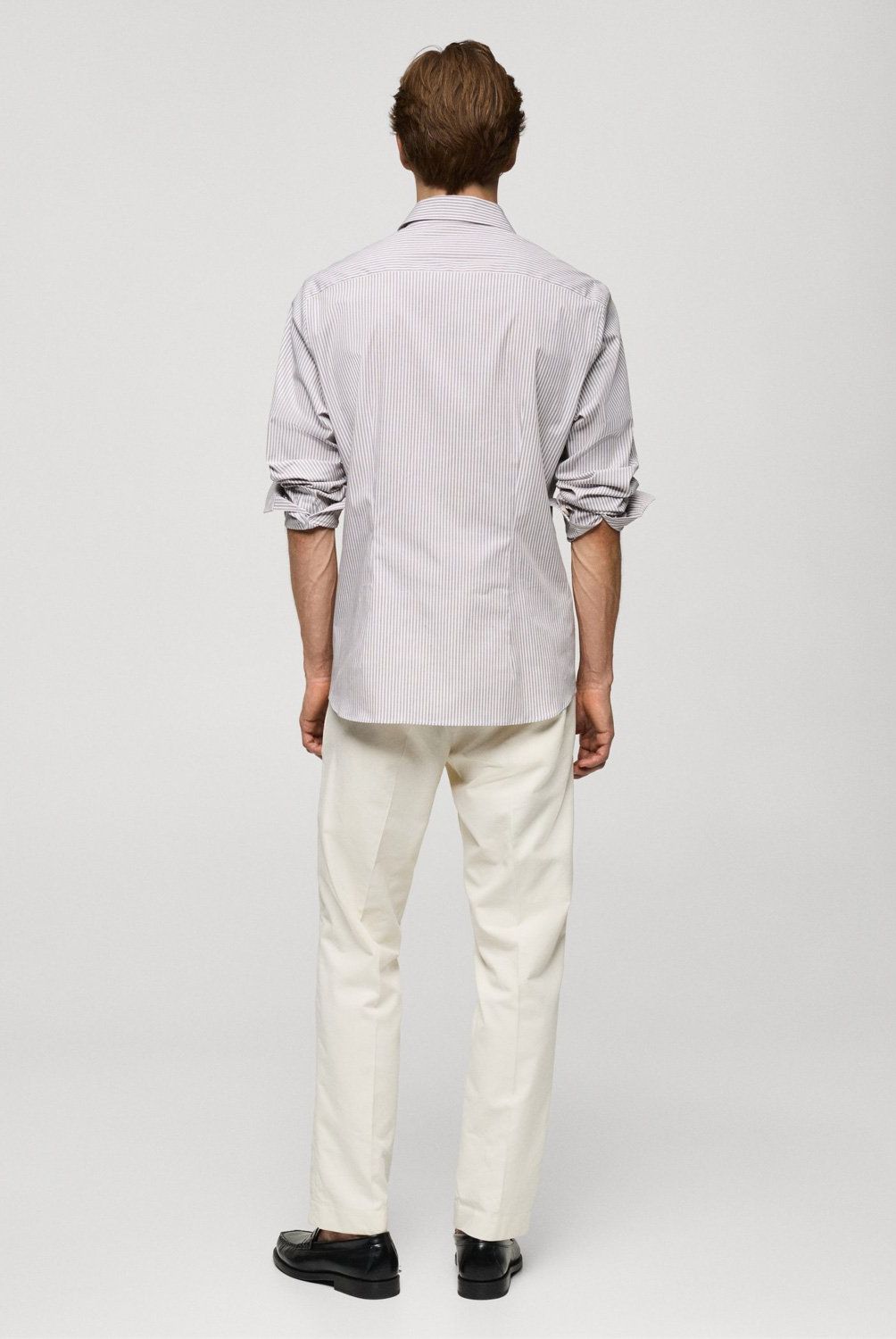 MANGO MAN - Camisa Slim Fit Algodón Mil Rayas Hombre Mango Man