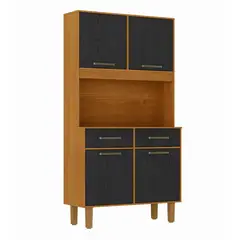 BE DESIGN - Mueble Cocina Pop Plus 4 Puertas Negro
