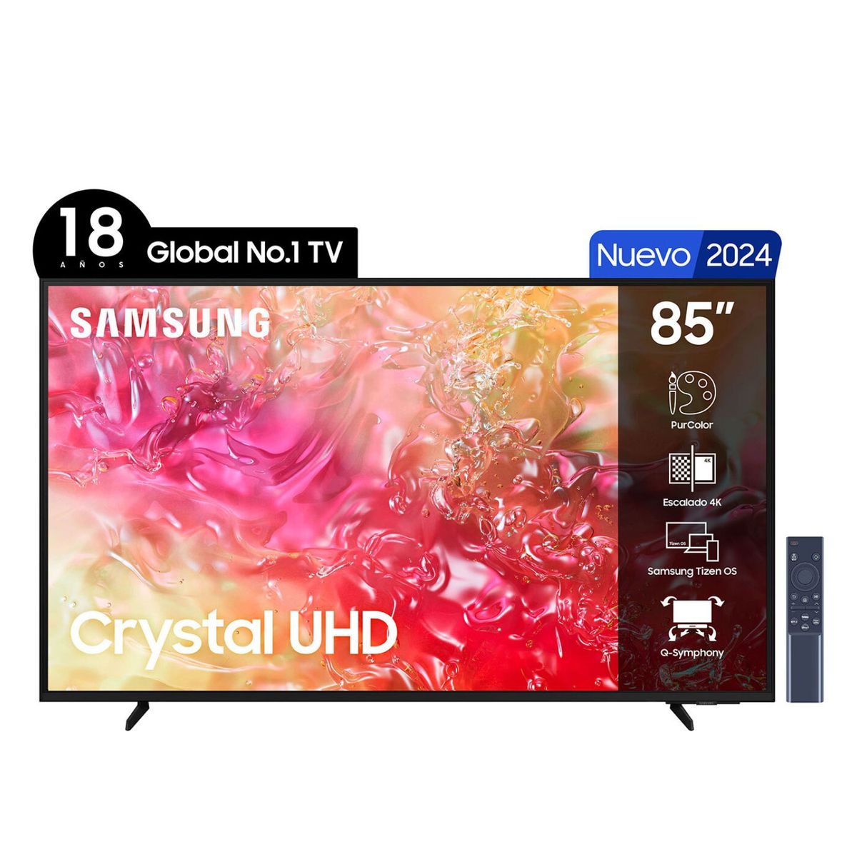 SAMSUNG - LED Samsung 85" DU7000 4K UHD Smart TV 2024