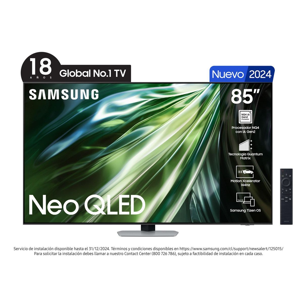 SAMSUNG - NEO QLED Smart TV 85" QN85QN90DAGXZS 4K HDR Tizen Samsung