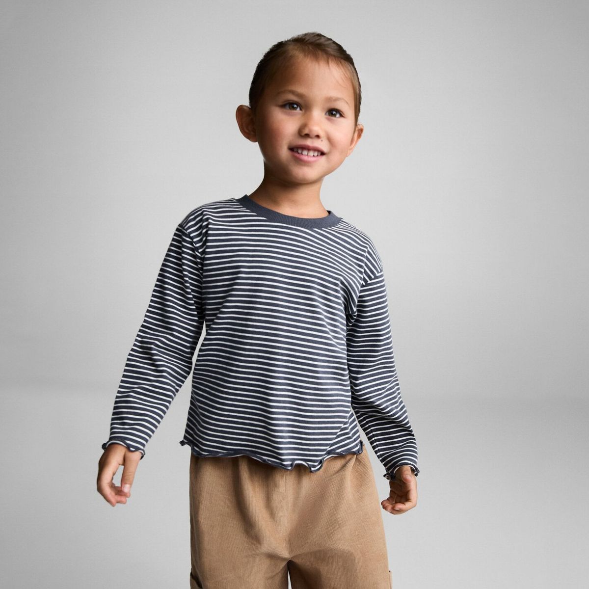 MANGO KIDS - Polera Algodón Rayas Bebé Niña Mango Kids