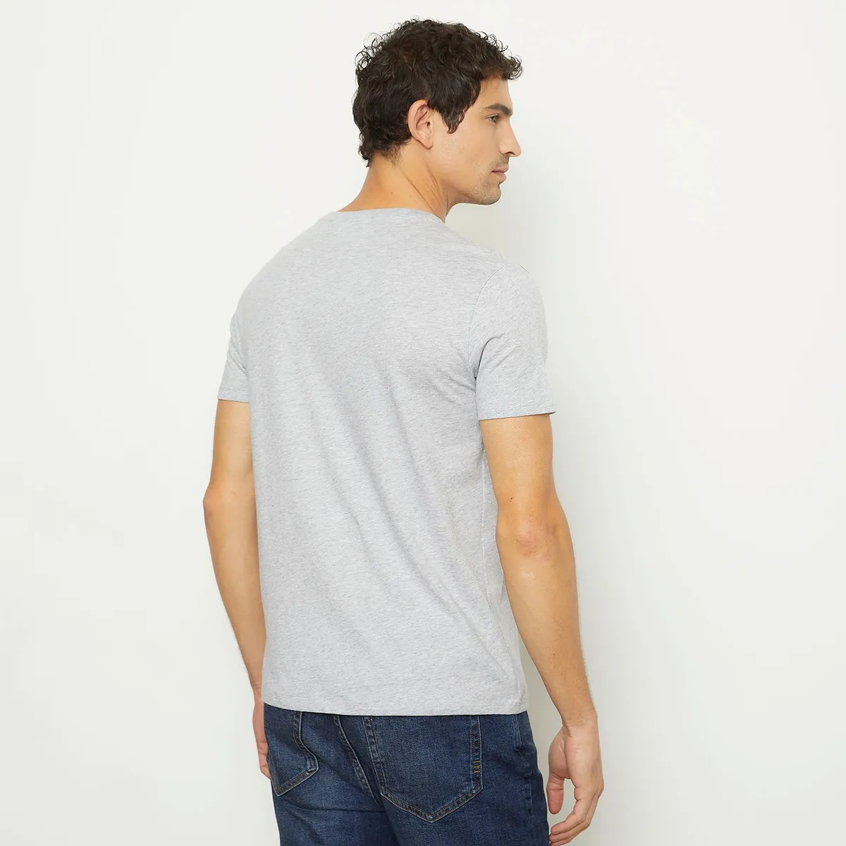 LACOSTE - Polera Manga Corta Cuello V Hombre Lacoste