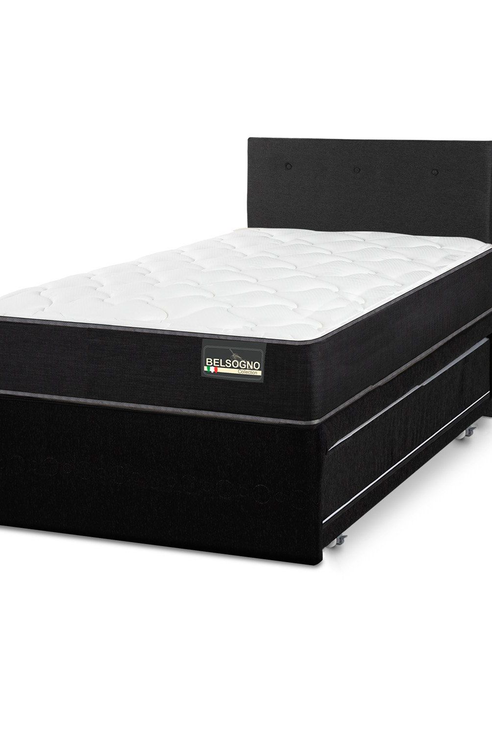 BELSOGNO - Diván Belsogn One Black + Respaldo B 1 Plaza Belsogno