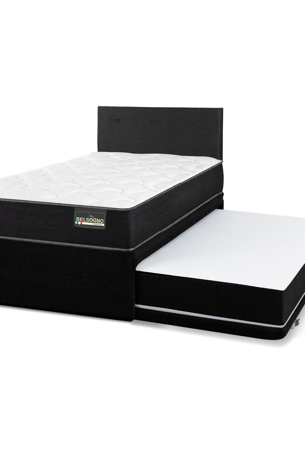 BELSOGNO - Diván Belsogn One Black + Respaldo B 1 Plaza Belsogno