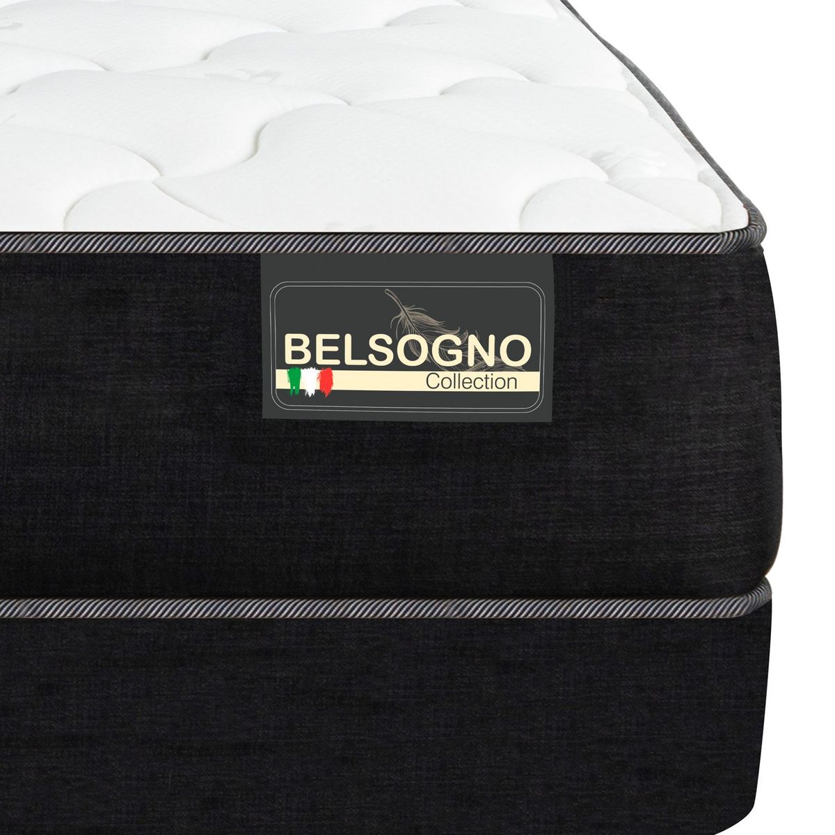 BELSOGNO - Colchón Belsogno Plus Black 2 Plazas X 1.90Mt Belsogno